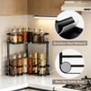 WOCUBEHOME 2-Tier Corner Bathroom Counter Organizer, Black