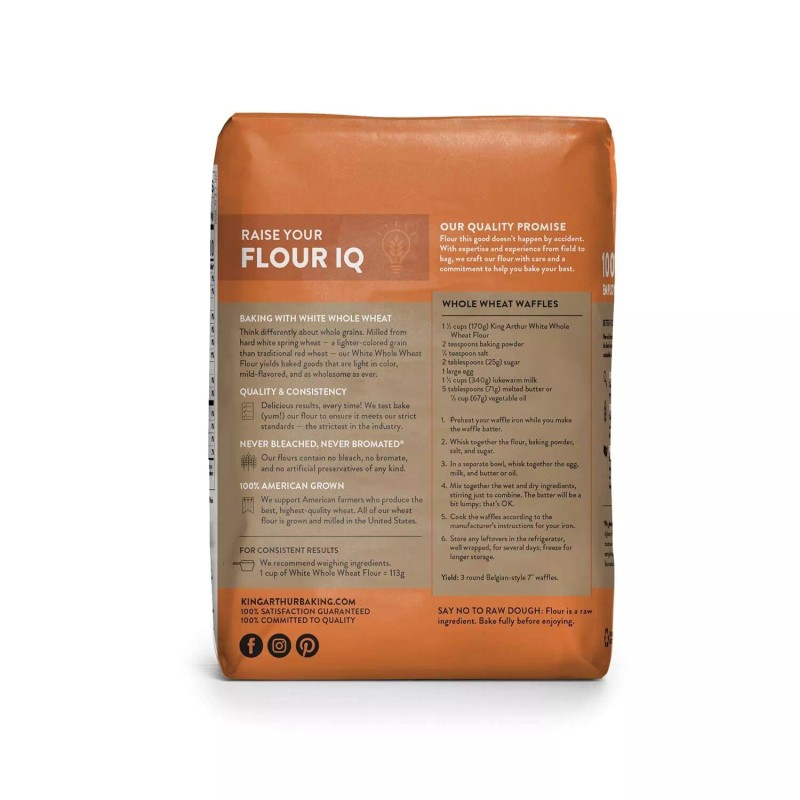 King Arthur Flour Stone Ground White Whole Wheat Flour 5