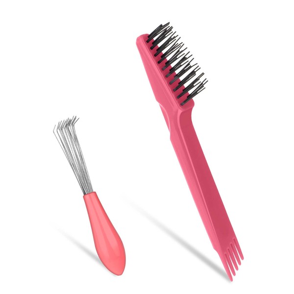 2 Pieces Hair Brush Cleaning Tool Comb Cleaning Brush Remove