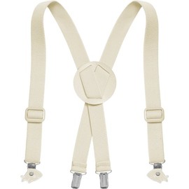 Playshoes Unisex - Kinder Hosenträger 603020 Modische Hosenträger für Kinder mit Clips in Haiform, Gr. 60, Beige (natur)