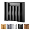 oridom Expandable Bamboo Kitchen Drawer Organizer for Cutlery and Utensils,