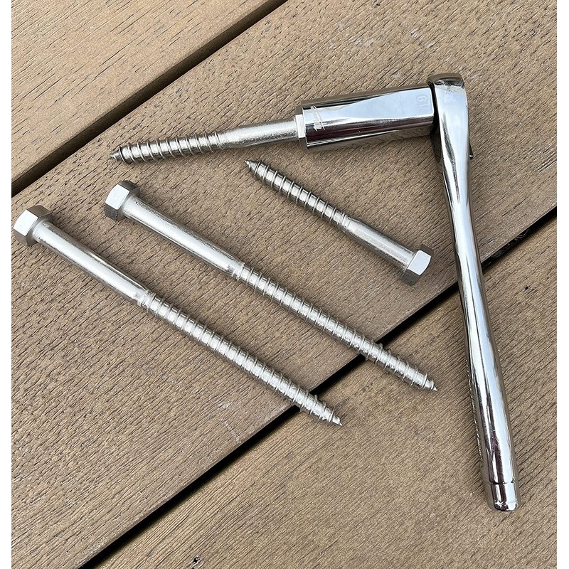 M12 A2 Stainless Coach Screw Hex Hexagon Head Wood Screws