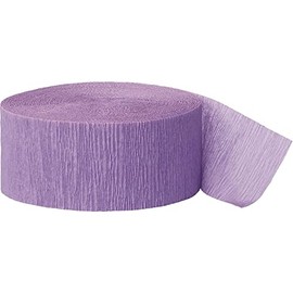 Premium Lavender Crepe Paper Streamer - 81 ft (1 Pc) - Perfect for Birthdays, Weddings, and Events
