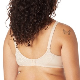 Bali Women's Comfort Revolution Soft Touch Perfect T-Shirt Underwire Bra DF3468, Almond, 34DD