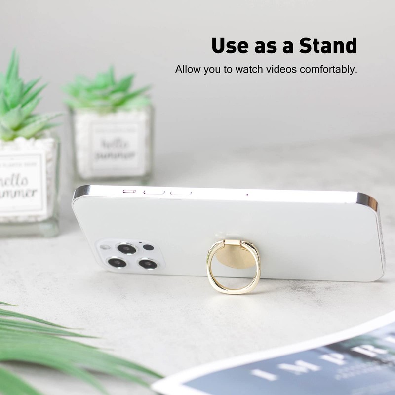 [2 Pack] Matte Rounded Corners Ultra-thin Cell Phone Ring Holder