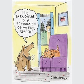 Oatmeal Studios Dog Bark Collar: Restriction of Free Speech Funny/Humorous Birthday Card