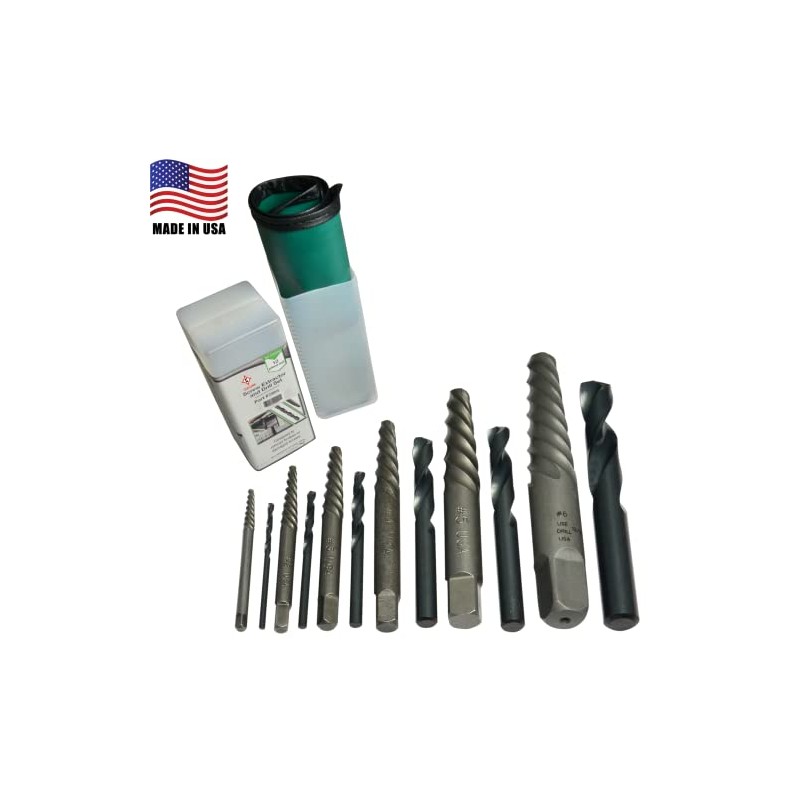 Cleveland Twist Drill C00910 Ezy-Out 12 Piece Screw Extractor Set