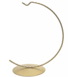 Polish Gallery Small Ornament Display Stand Holder Christmas Round Hanger Hook for Glass Ball 80mm-100mm/3-4 inch Ø, 5 inch Tall Gold