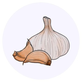 24 x 40mm Round 'Garlic Bulb' Stickers (SK00041771)