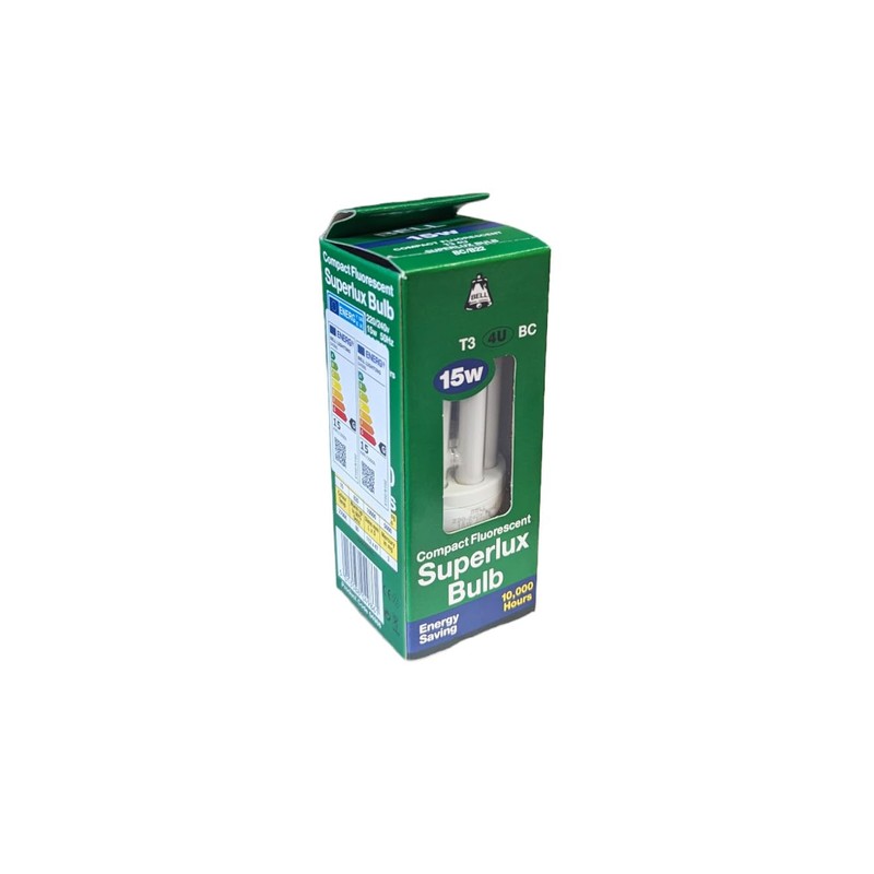 2X Bell 15W (75W) 4U T3 ECO Compact Stick Bulb,