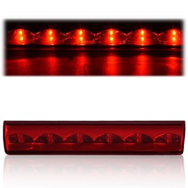 PIT66 Clear Lens 3rd Third Brake LED Light Compatible with Leer ARE Century Truck Cap Topper Red Lens Chrome Housing
