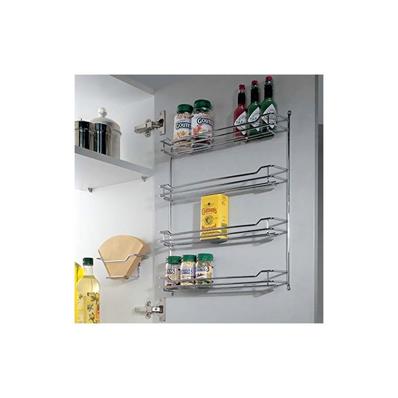 Kesseböhmer 38648863 Spice Rack for Mounting on Cabinet Door Width