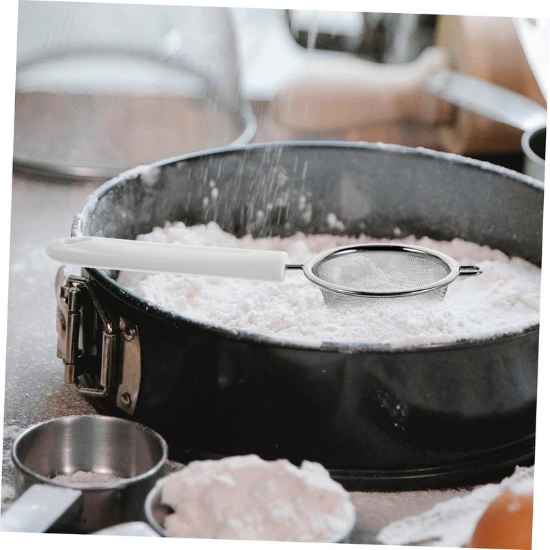 KICHOUSE 2pcs Stainless Steel Mesh Sieves Strainer Colander Kitchen Gadget