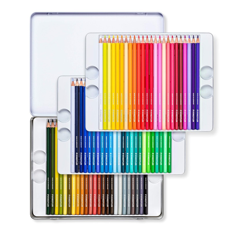STAEDTLER Colored Pencils, Classic Hexagonal Format, Soft Lead, Highly Pigmented