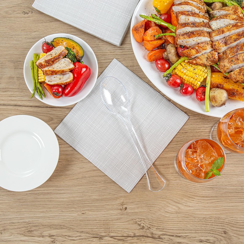 Restaurantware-Cater Tek 9.8 Inch Catering Spoons, 100 Disposable Serving Utensils