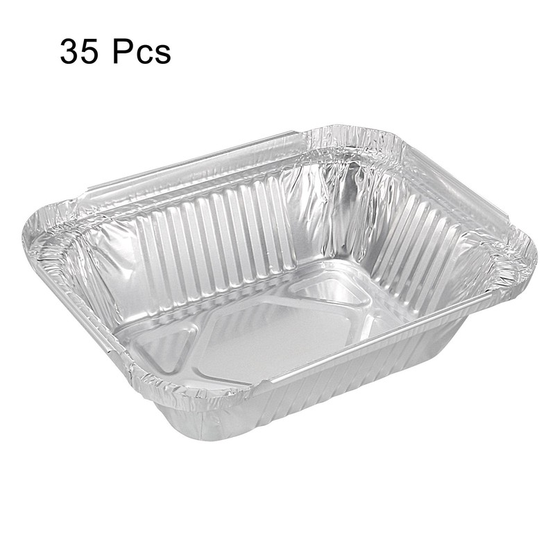 sourcing map 5" x 4" Aluminum Foil Pans, 8.8oz Disposable