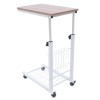 Bed Side Table Hospital Overbed Rolling Tray Adjustable Bedside Working