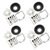 4 Sets Carburetor Gaskets Rebuild Kit & Float Fit for