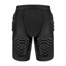 Topeter Football Padded Girdle with Hip, Thigh, Tailbone Padding, Paintball Armor Short Tights, Compression Impact Hockey Shorts L
