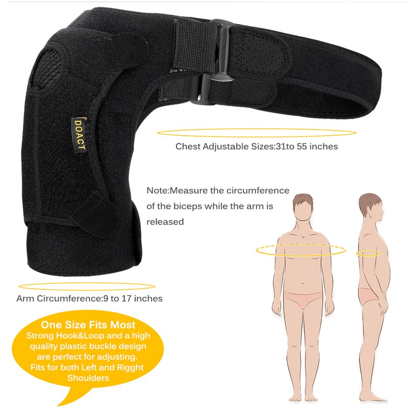 Shoulder Stability Brace with Pressure Pad, Light and Breathable Neoprene