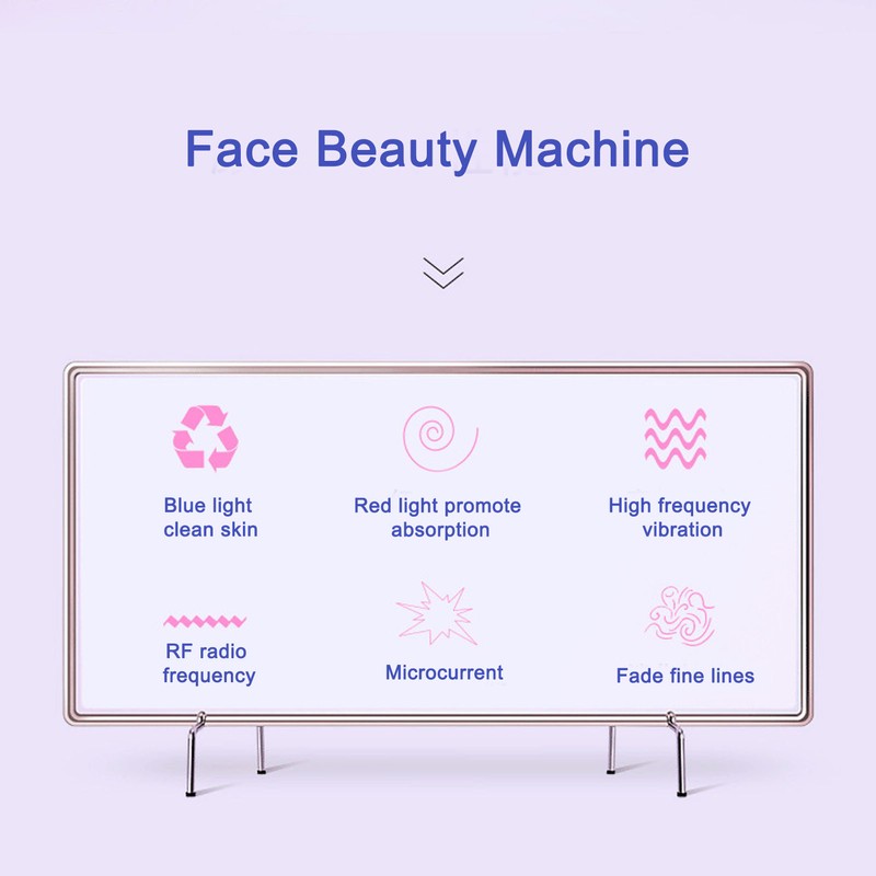 EMS Microcurrent Face Beauty Machine Red Blue Light RF Skin