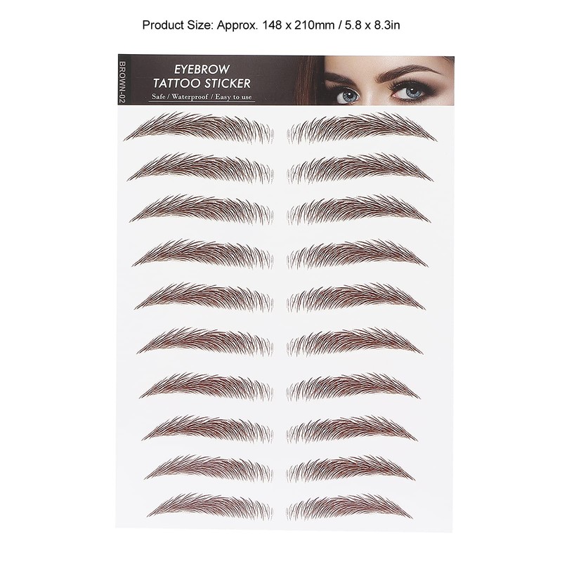 6D Eyebrow Tattoo Sticker, Professional Waterproof Eyebrow Transfer Sticker, Eyebrow