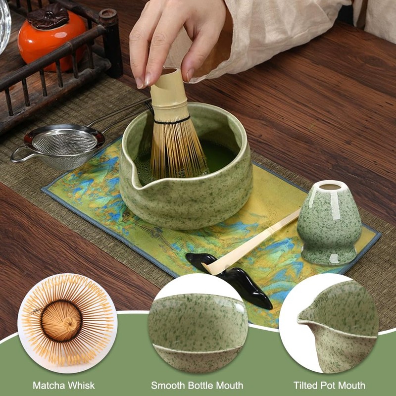 5 PCS Matcha Whisk Set, XPJBKC Matcha Tea Set Includes