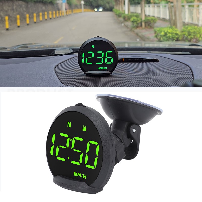 GPS HUD Speed Direction Driving Distance Overspeed Alarm Multifunctional Universal