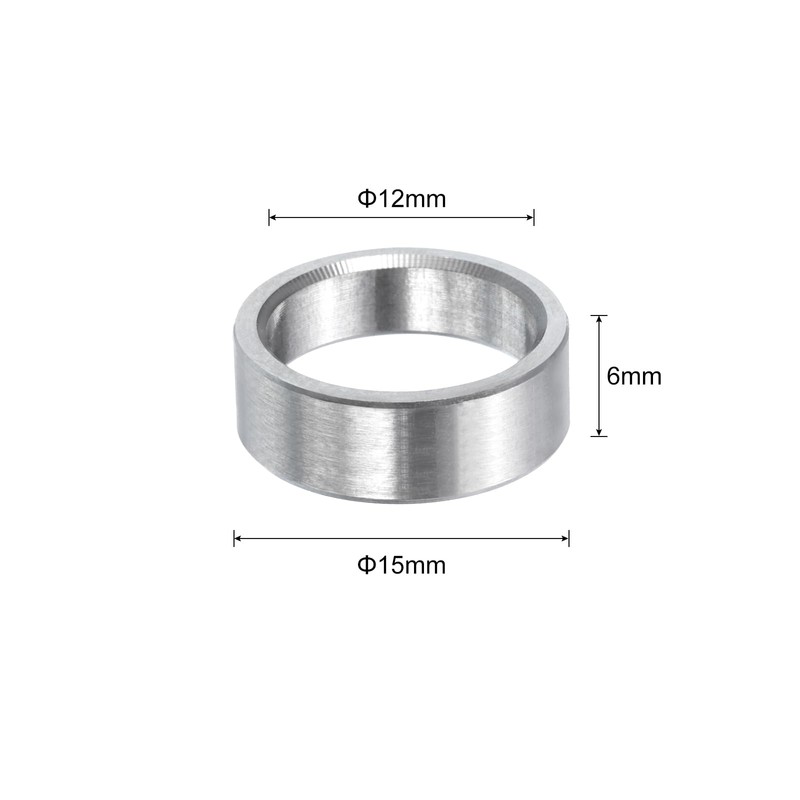 QUARKZMAN 10pcs Stainless Steel Spacer 12mm Bore x 15mm OD