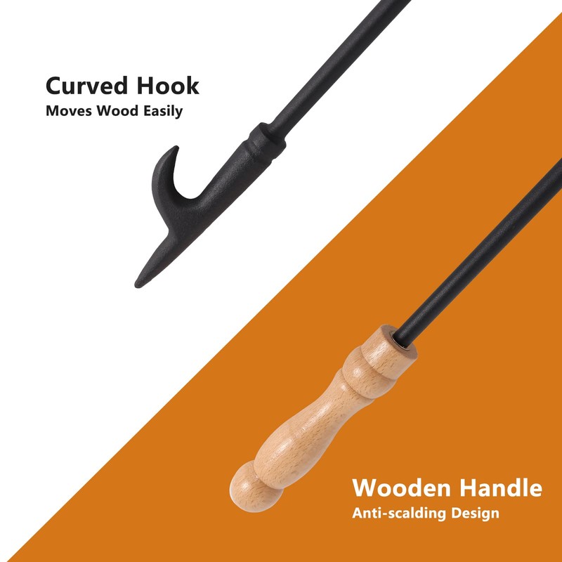 Heavy Duty 32” Long Fireplace Fire Pit Campfire Poker Stick