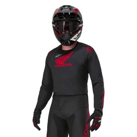 Alpinestars 3768023-13-M: Honda Racer Iconic Jersey Black/Red Md