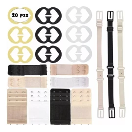 Universo en Linea 20 Pcs Clips Sujetador Extensor Para Bra Strap Ajustable F