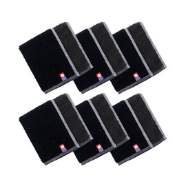 aso ss-bz327-h6-bl Imabari Towel, 100% Cotton, Reversible, Compact, Made in Japan, Men's, Water Absorbent, Durable, Biz Handkerchief, Biz Handkerchief, 7.9 x 7.9 inches (20 x 20 cm), Individual