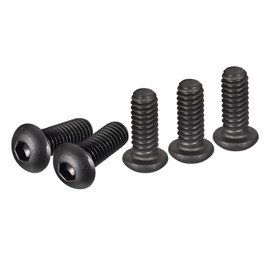 DTGN 1/4-20x5/8" Button Head Socket Cap Screws 25 Pcs Machine Carbon Steel Black Oxide Hex Drive Full Thread UNC Fasteners