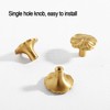AUPKROT JSBWSFA 4PCS Lotus Leaf Shape Cabinet Knobs, Brass Drawer