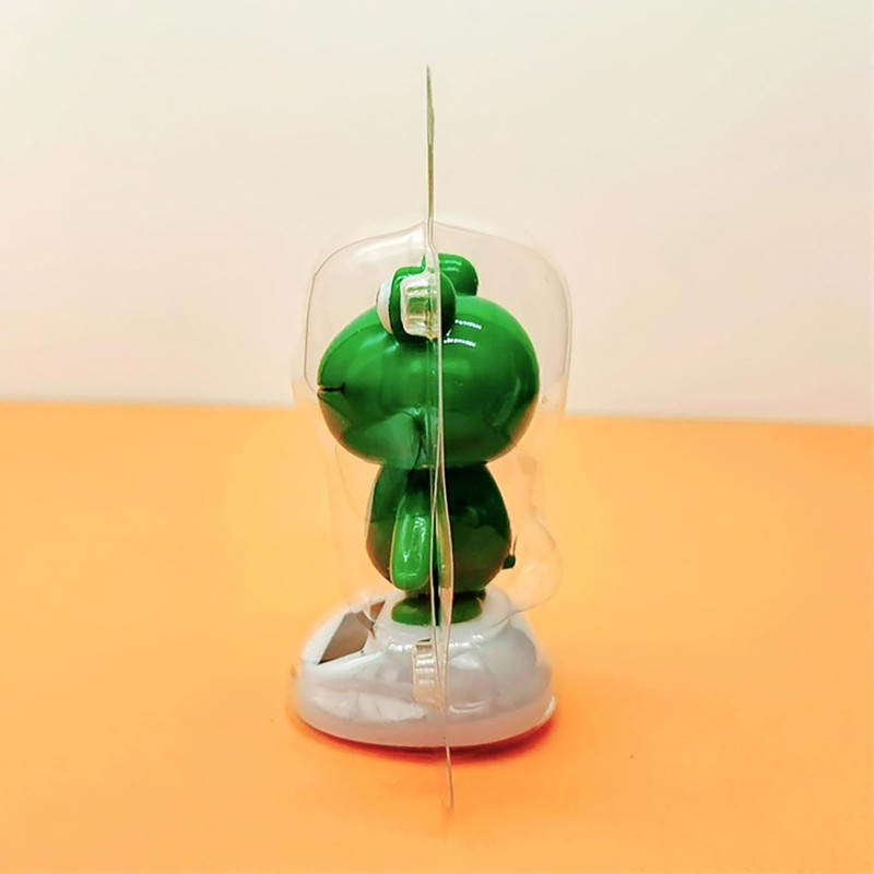 Jizlan Green Solar Bobblehead - Long-Lasting Frog Bobble Dancer Toy,
