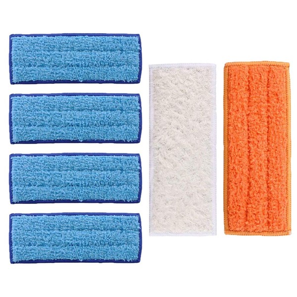 Uspacific for Braava Jet 240 241 Robot Accessories 6 Pieces Mopping Cloths Replacement 4 Wet Mopping Pad,1 Damp Sweeping Pad & 1 Dry Sweeping Pad