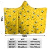 Honeycomb Cute Bee Yellow Hooded Blankets for Couch Sofa Throw