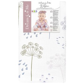 Dream On Me 2 In 1 Infant Crib And Toddler Bed Mattress, Greenguard Gold and JPMA Certified Crib Mattress, Copper-Infused Toddler Layer, Removable Zipper Cover, Wildflower Floral Print