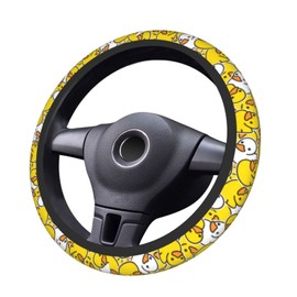 FeHuew Cartoon Cute Duck Childish Steering Wheel Cover for Women, Girls 15 inch Universal Auto Car Anti Slip Wrap Steering Wheel Covers Fit for Vehicles, Truck,SUV
