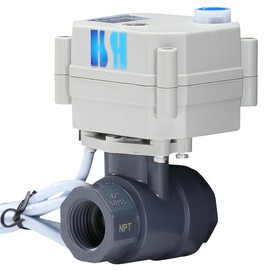 HSH-Flo PVC 2 Way 1" DN25 12VDC 9-24VAC/DC On/Off Plastic Auto Return Electrical Position Feedback Motorized Ball Valve