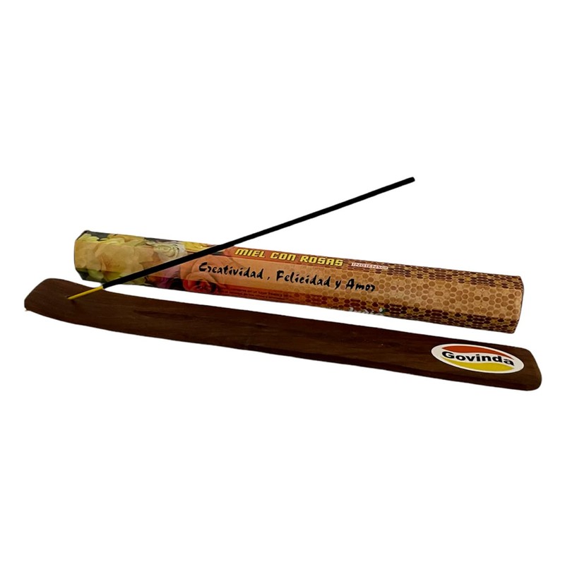 Honey Rose Incense Sticks and Incense Stick Holder Bundle Insence