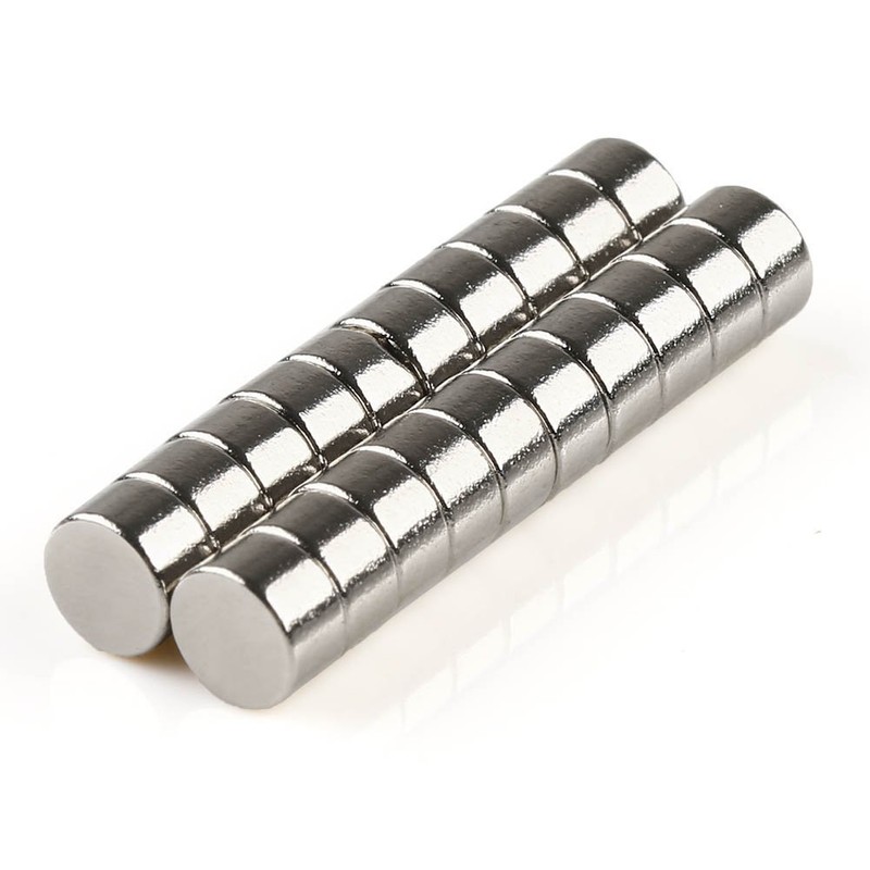 OMO Magnetics ネオジムマグネット ネオジウム磁石 N35 円形 丸型 5x3mm ニッケルメッキ 専用ケース付き