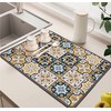 Dish Drying Mat, Kitchen, Quick-drying, Absorbent Mat, Diatomaceous Earth, Kitchen
