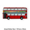 Medium 100mm 'Double-Decker Bus' Permanent Sticker Decal for Cars/Windows/Bins/Walls etc