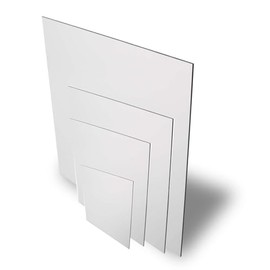 Aluminium Dibond Composite Board. 3mm. Matt White. A4, A3, A2, A1, 50x50cm Available (A2 (594x420mm))
