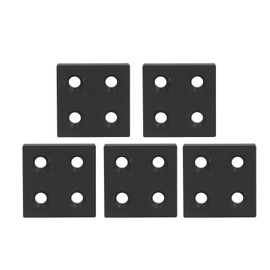 5Pcs Aluminum Profile End Cap Alloy Metal Cover Plate Linear Moving Parts 4040 Double GroovesBlack