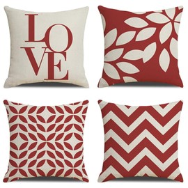 CLVEDU 4Pack Pillow Covers 18x18In Throw Pillow Case Cushion Covers Colorful Printed Throw Pillow Covers, Pillow Case Cushion for Home Couch Sofa Decorative, Gifts 45x45cm(Style42)