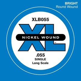 D'Addario .055 Long Scale Nickel Wound Single String for Bass Guitar