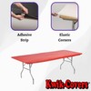 Kwik-Covers 8' Rectangle Plastic Table Covers 30" x 96", Bundle